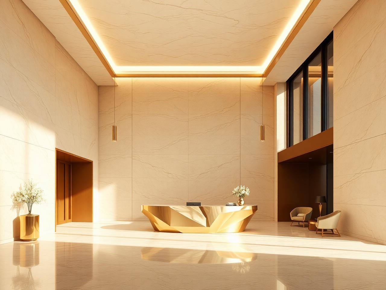 Ivory stone lobby